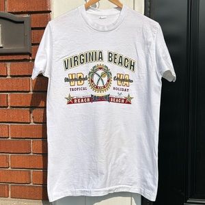 Vintage 1994 Virginia Beach 🇺🇸 Tee Shirt souvenir tourist art single stitch